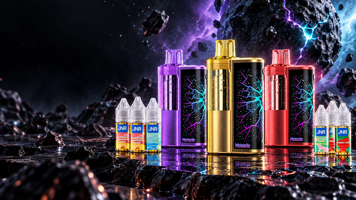 Puffs JNR Meteorite 100K rechargeables avec flacons e-liquide