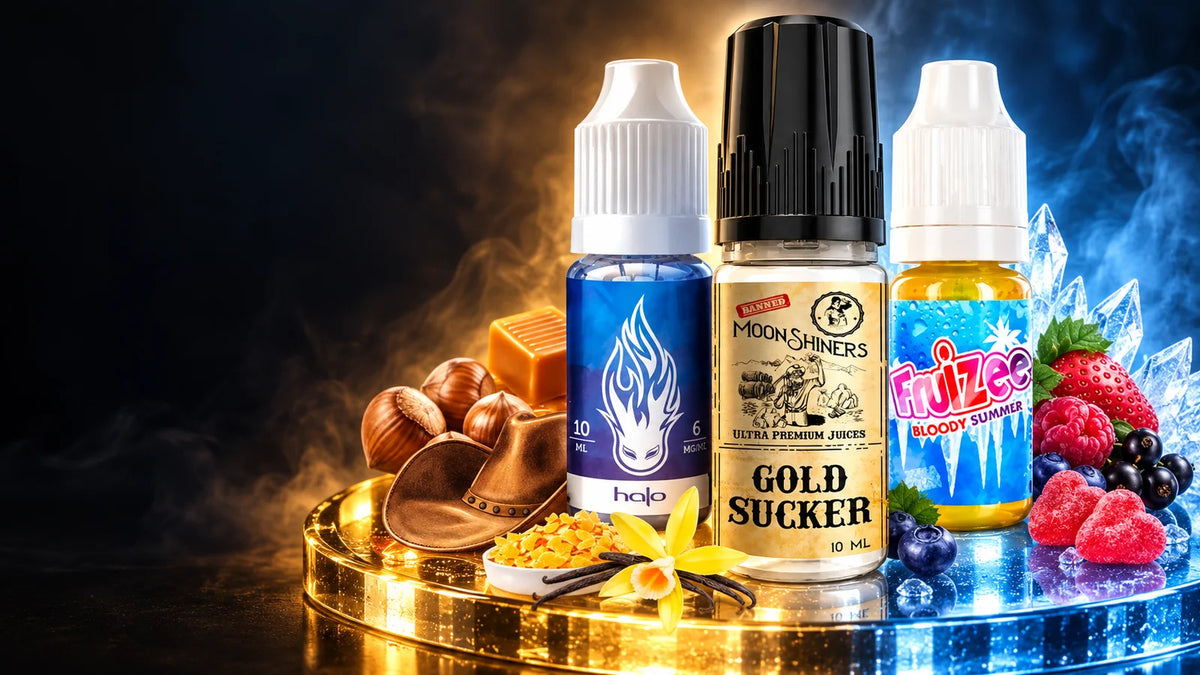 E-liquides 10 ml Gold Sucker, Tribeca Halo et Bloody Summer Fruizee