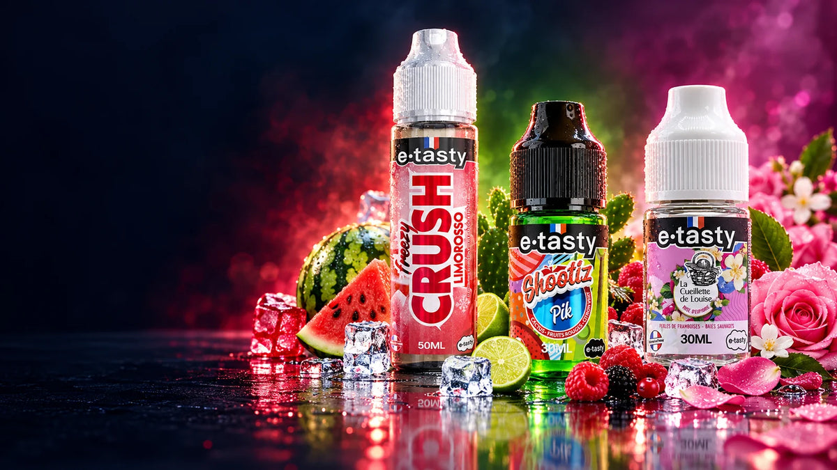 E-liquides et concentrés E-Tasty Limorosso, Pik et Rose d’Euphorie