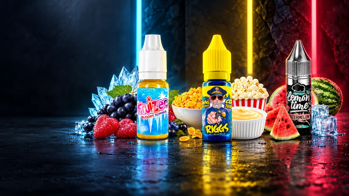 E-liquides Eliquid France Fruizee Bloody Summer, Riggs et Lemon Time Watermelon