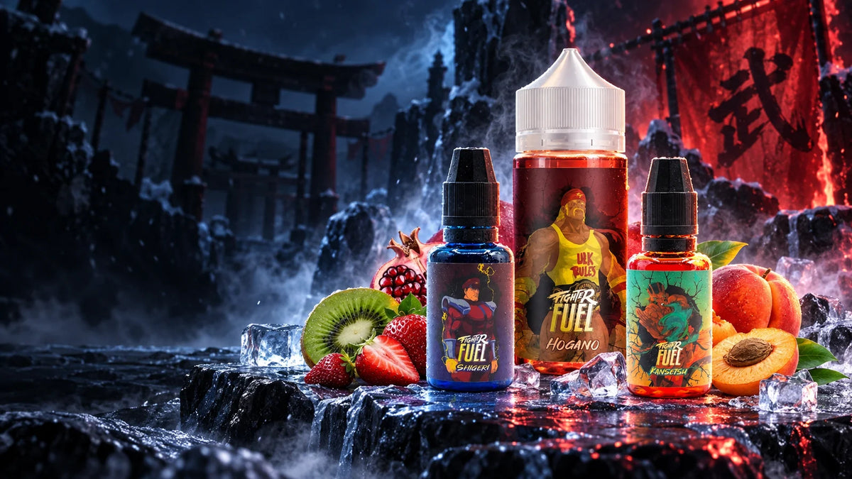 E-liquides et concentrés Fighter Fuel Shigeri, Kansetsu et Hogano
