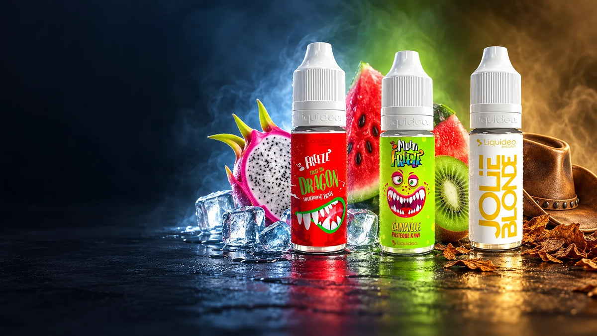 E-liquides Liquideo Freeze Dragon, Canaille et Jolie Blonde
