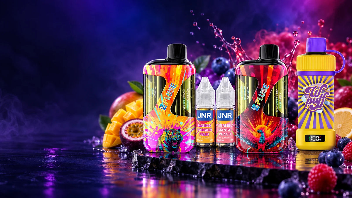 Puffs sans nicotine JNR ZPluse 42K et starter kit Wpuff Pods 12K
