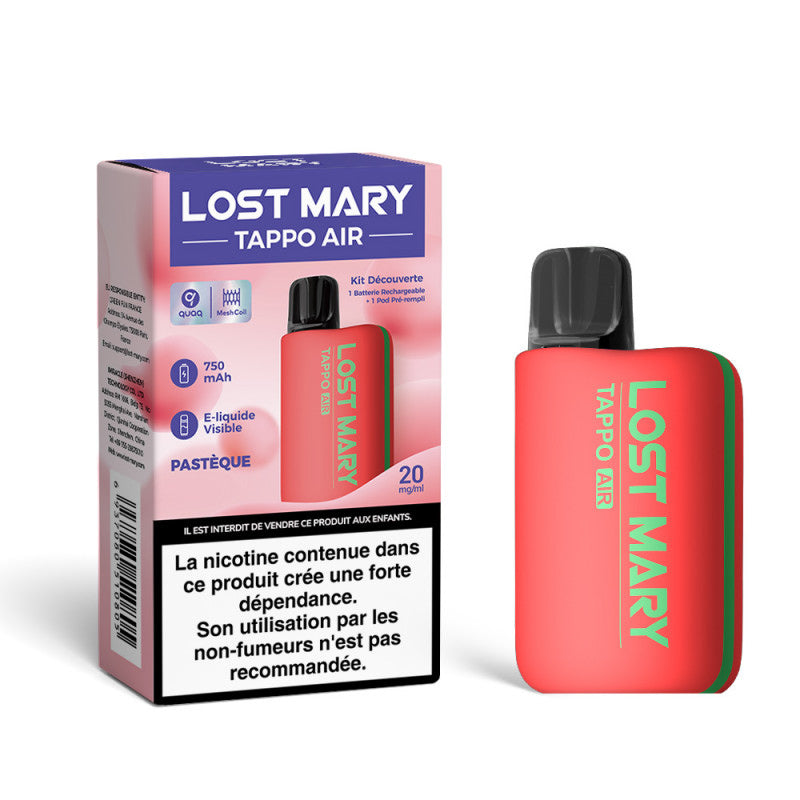 KIT DÉCOUVERTE TAPPO AIR 20MG LOST MARY - Alliancetech.fr