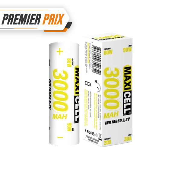 Accu 18650 3000mAh 30A - Maxi Cell - vue 1