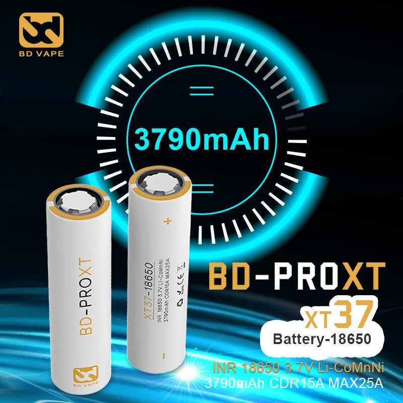 Accu BD-PRO XT37 18650 3790mAh 25A - BD Vape - vue 2