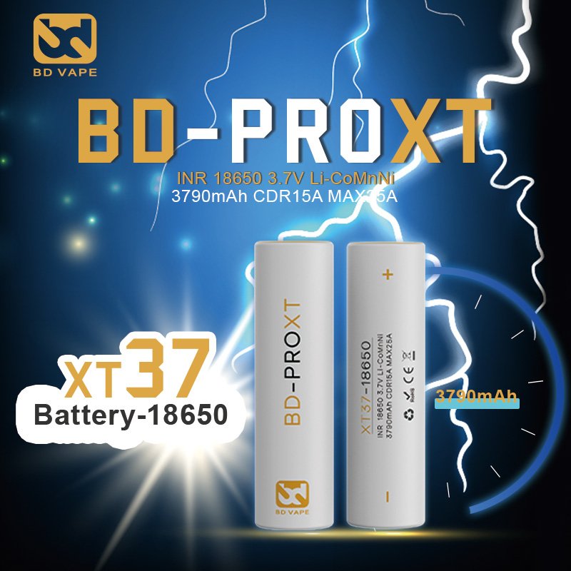Accu BD-PRO XT37 18650 3790mAh 25A - BD Vape - vue 3