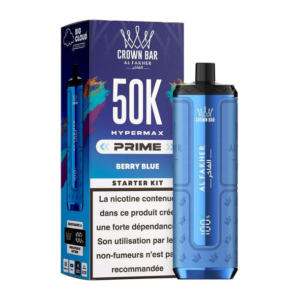 Puff Al Fakher Crown Bar Hypermax Prime 50K Berry Blue