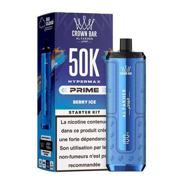 Puff Al Fakher Crown Bar Hypermax Prime 50K Berry Ice