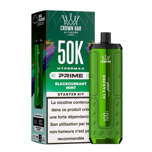 Puff Al Fakher Crown Bar Hypermax Prime 50K Blackcurrant Mint