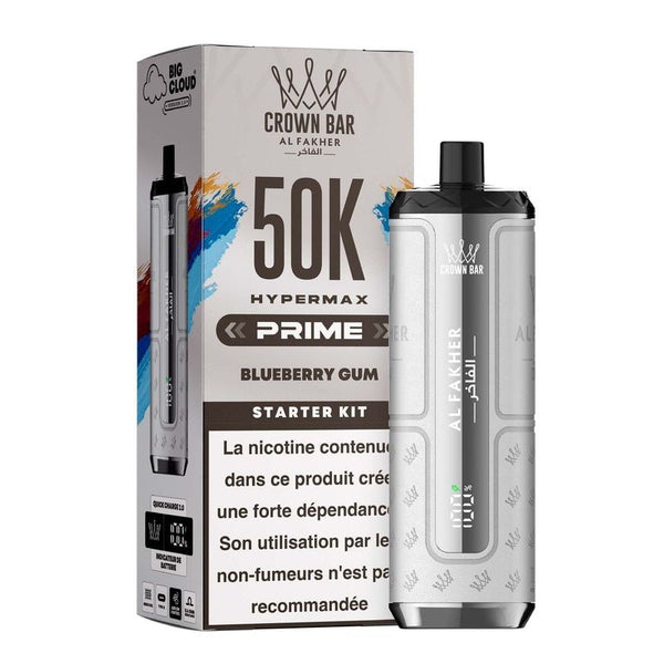 Puff Al Fakher Crown Bar Hypermax Prime 50K Blueberry Gum