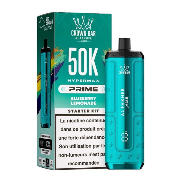 Puff Al Fakher Crown Bar Hypermax Prime 50K Blueberry Lemonade