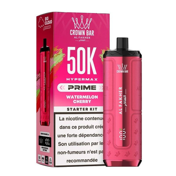 Puff Al Fakher Crown Bar Hypermax Prime 50K Watermelon Cherry