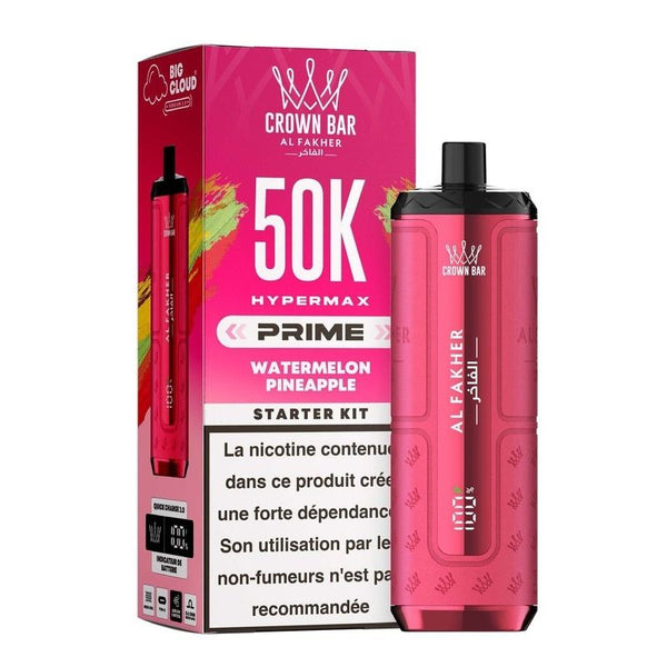 Puff Al Fakher Crown Bar Hypermax Prime 50K Watermelon Pineapple