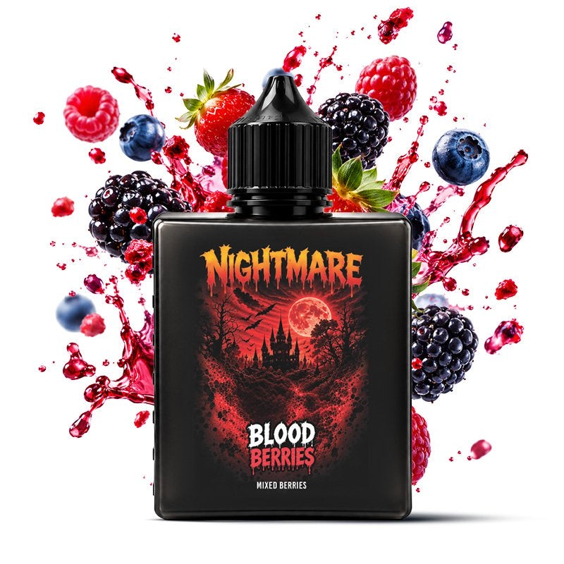 E-liquide Blood Berries 100ml Nightmare - saveurs baies rouges sucrées, acidulées