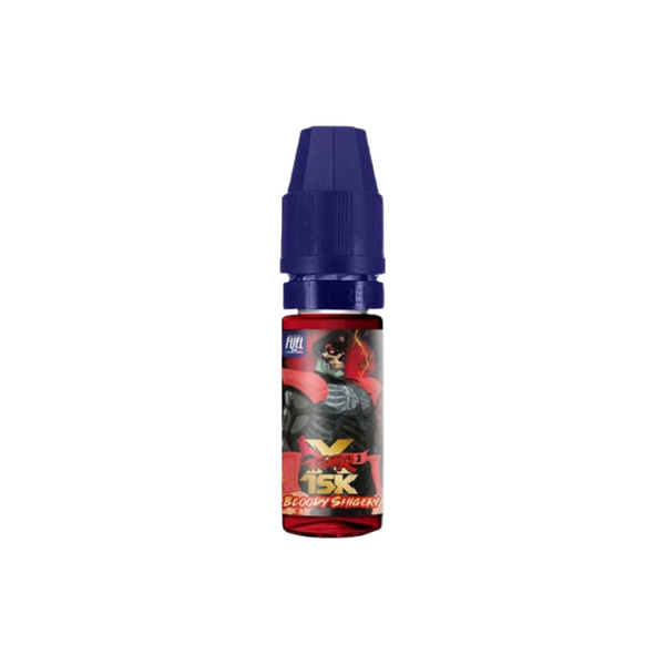 E-liquide Bloody Shigeri Sel de Nicotine 10ml XFighter 15K Fighter Fuel - saveurs fruit du dragon, fruits rouges, fraîcheur