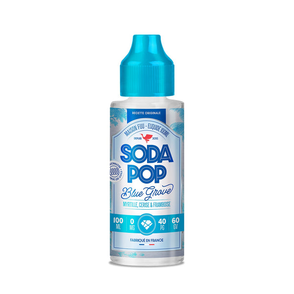 E-liquide Blue Grove 100ml Soda Pop The Fuu - saveurs myrtille, framboise, cerise