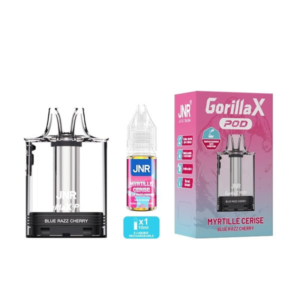 Cartouche Gorilla X 2ml + e-liquide 10ml JNR - Blue Razz Cherry