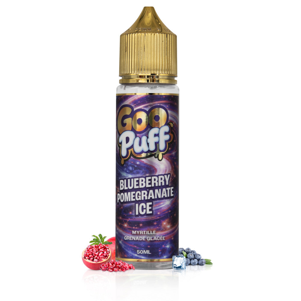 E-liquide Blueberry Pomegranate Ice 50ml Goo Puff Guilab - myrtille, grenade, fraîcheur