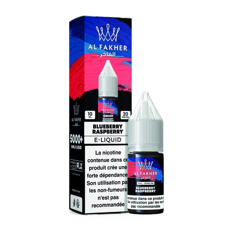 E-liquide Blueberry Raspberry Al Fakher - saveurs myrtille framboise, sel de nicotine 20mg 10ml