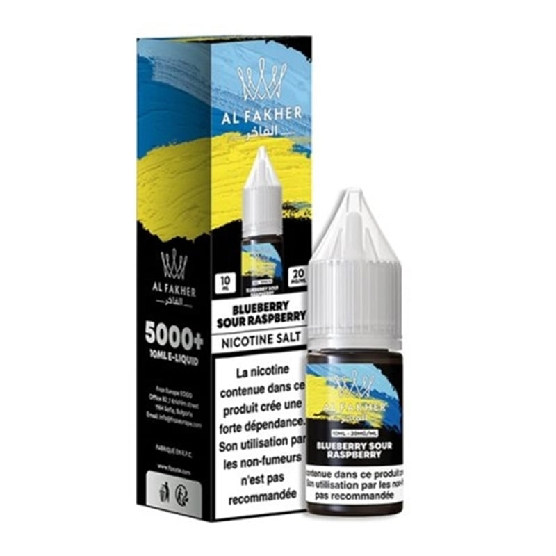 E-liquide Blueberry Sour Raspberry Al Fakher - saveurs myrtille framboise, sel de nicotine 20mg 10ml