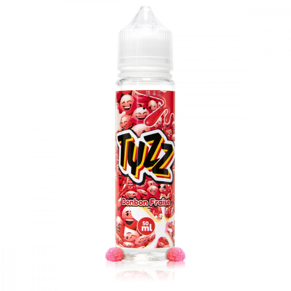 Bonbon Fraise 50ml - Tyzz - E-liquide 50ml 0mg Tyzz