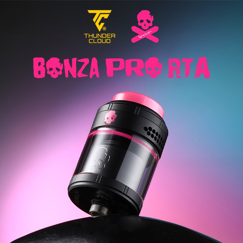 Bonza Pro RTA Black Pink Limited Edition 4/6ml 26.5mm - Thunder Cloud x Vaping Bogan - Thunder Cloud x Vaping Bogan