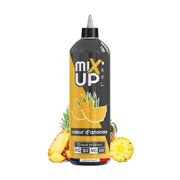E-Liquide Mixup XXL Cœur d'ananas 1 litre 0mg - Sans Nicotine, Base 50/50 | Alliancetech.fr