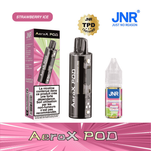 Cartouche AeroX 32K Strawberry Ice JNR - cartouche de remplacement avec e-liquide nic salt 20mg