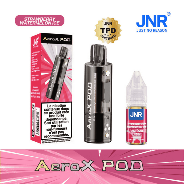Cartouche AeroX 32K Strawberry Watermelon Ice JNR - cartouche de remplacement avec e-liquide nic salt 20mg