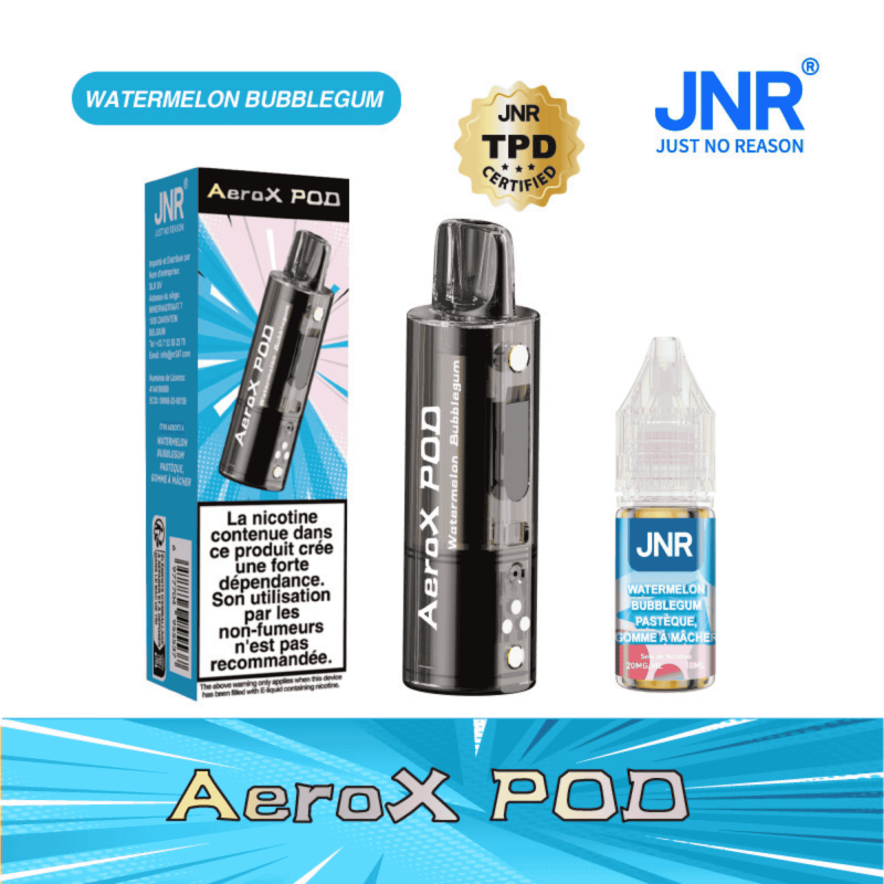 Cartouche AeroX 32K Watermelon Bubble Gum JNR - cartouche de remplacement avec e-liquide nic salt 20mg