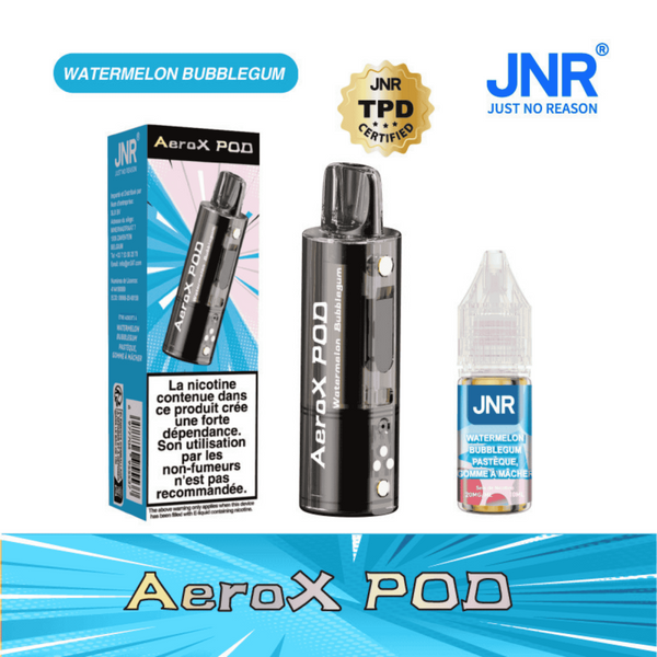 Cartouche AeroX 32K Watermelon Bubble Gum JNR - cartouche de remplacement avec e-liquide nic salt 20mg