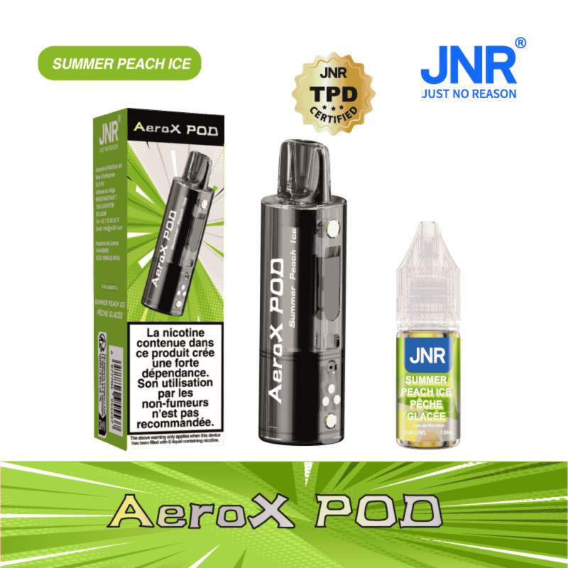 Cartouche AeroX 32K Summer Peach Ice JNR - cartouche de remplacement avec e-liquide nic salt 20mg