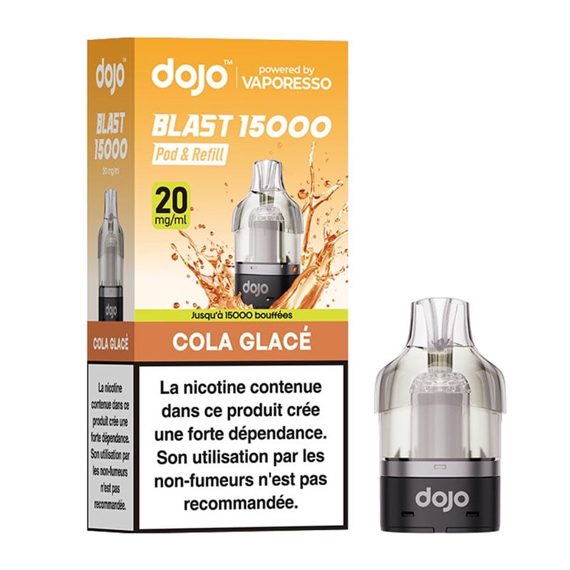 Cartouche Dojo Blast 15K Cola Glacé Vaporesso - recharge préremplie 10ml en sels de nicotine
