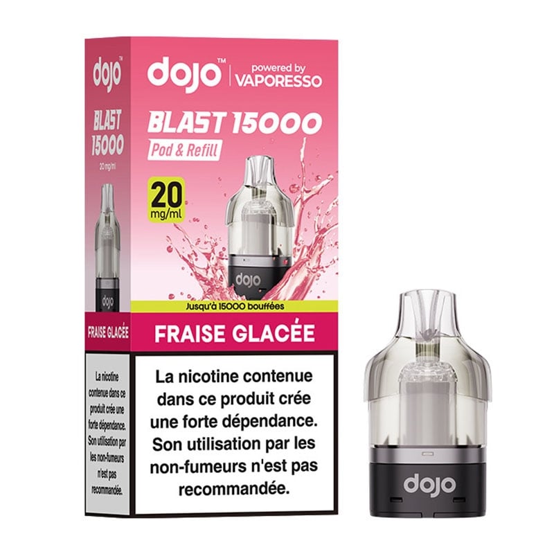 Cartouche Dojo Blast 15K Fraise Glacée Vaporesso - recharge préremplie 10ml en sels de nicotine