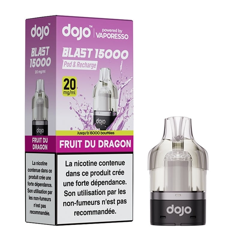 Cartouche Dojo Blast 15K Fruit du Dragon Vaporesso - recharge préremplie 10ml en sels de nicotine