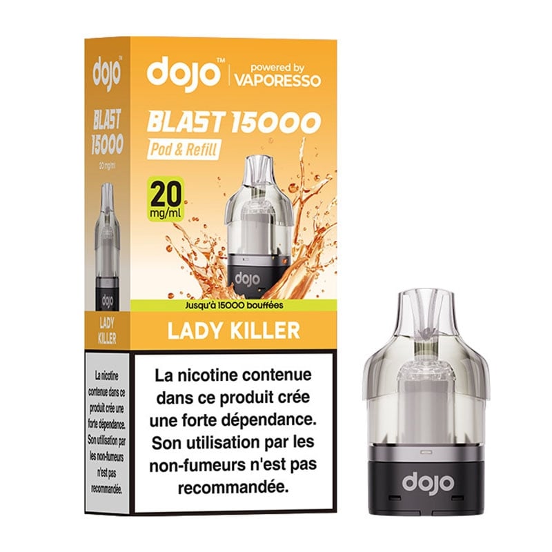 Cartouche Dojo Blast 15K Lady Killer Vaporesso - recharge préremplie 10ml en sels de nicotine