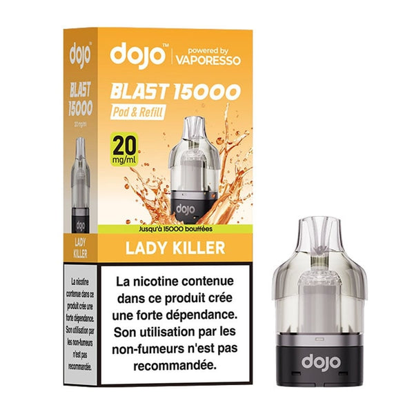 Cartouche Dojo Blast 15K Lady Killer Vaporesso - recharge préremplie 10ml en sels de nicotine