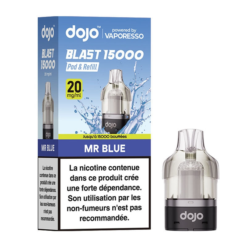 Cartouche Dojo Blast 15K Mr Blue Vaporesso - recharge préremplie 10ml en sels de nicotine