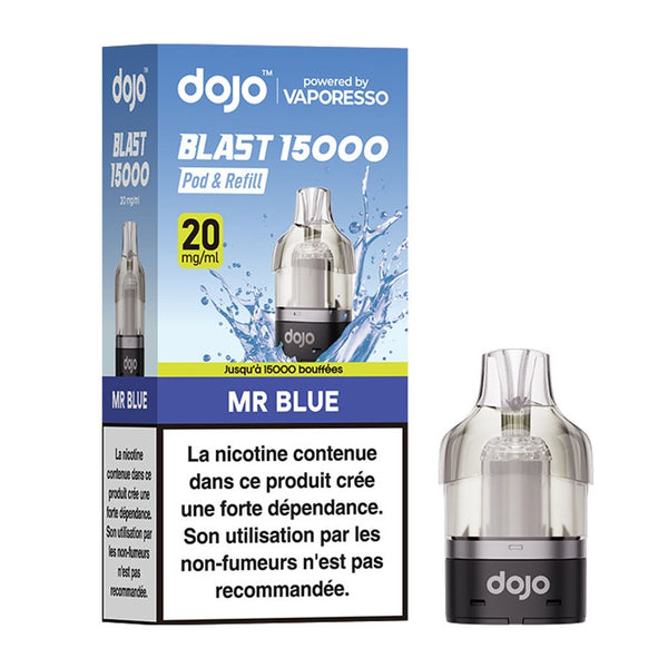 Cartouche Dojo Blast 15K Mr Blue Vaporesso - recharge préremplie 10ml en sels de nicotine