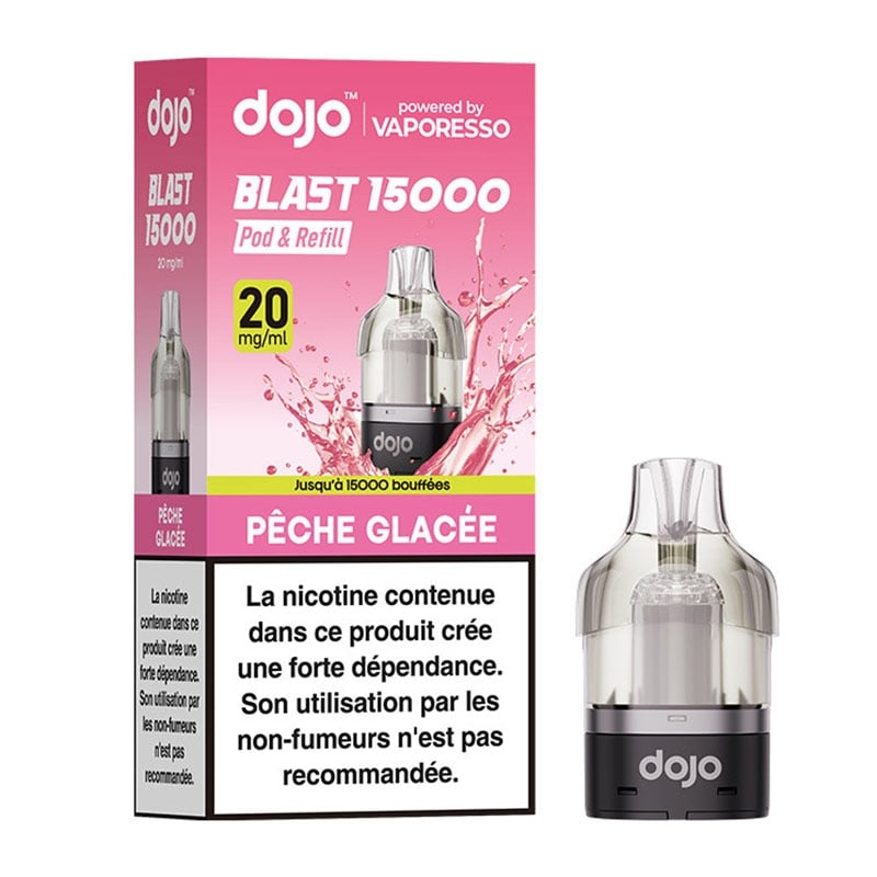 Cartouche Dojo Blast 15K Pêche Glacée Vaporesso - recharge préremplie 10ml en sels de nicotine