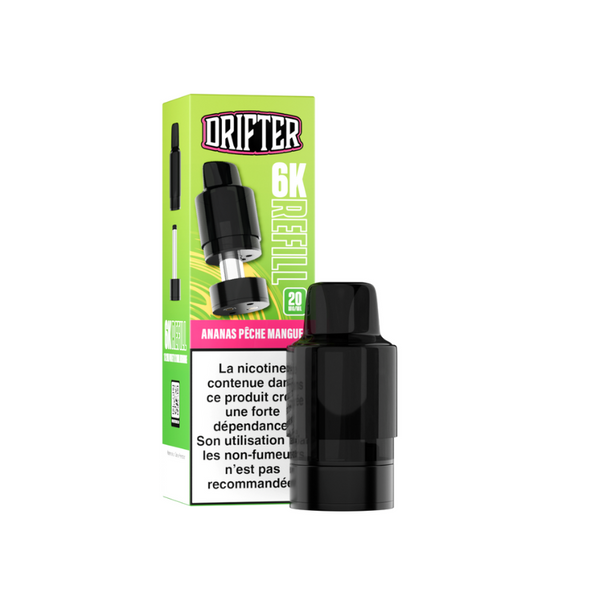 Cartouche Drifter Bar 6000 Refill 10+2ml 20mg Drifter - DRIFTER - Cigarette Électronique & Vape | Alliancetech.fr