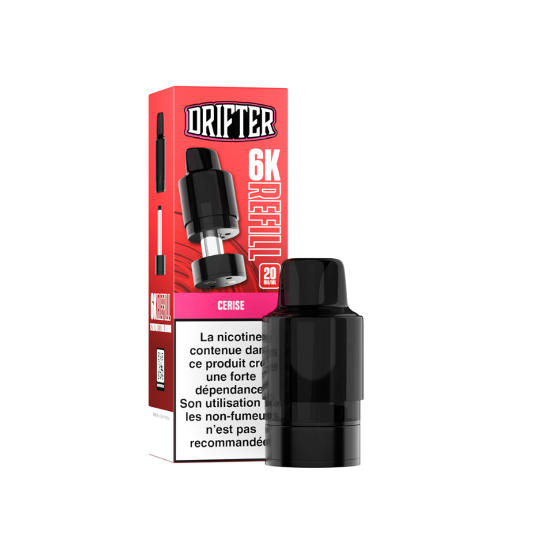 Cartouche Drifter Bar 6000 Refill 10+2ml 20mg Drifter - photo 2