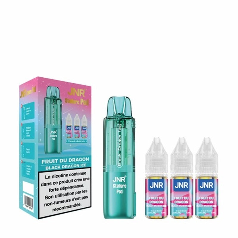 Cartouche Stellarc 50K Black Dragon Ice JNR - cartouche de rechange avec 3 e-liquides nic salt 20mg