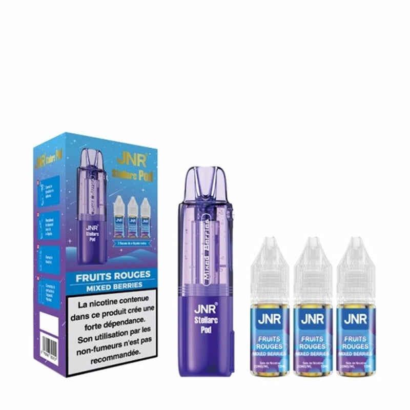 Cartouche Stellarc 50K Mixed Berries JNR - cartouche de rechange avec 3 e-liquides nic salt 20mg