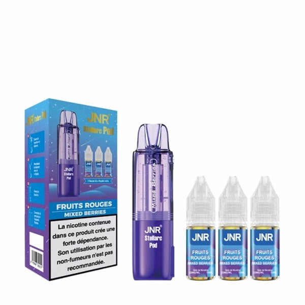 Cartouche Stellarc 50K Mixed Berries JNR - cartouche de rechange avec 3 e-liquides nic salt 20mg
