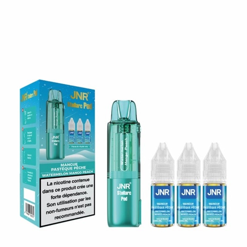 Cartouche Stellarc 50K Watermelon Mango Peach JNR - cartouche de rechange avec 3 e-liquides nic salt 20mg