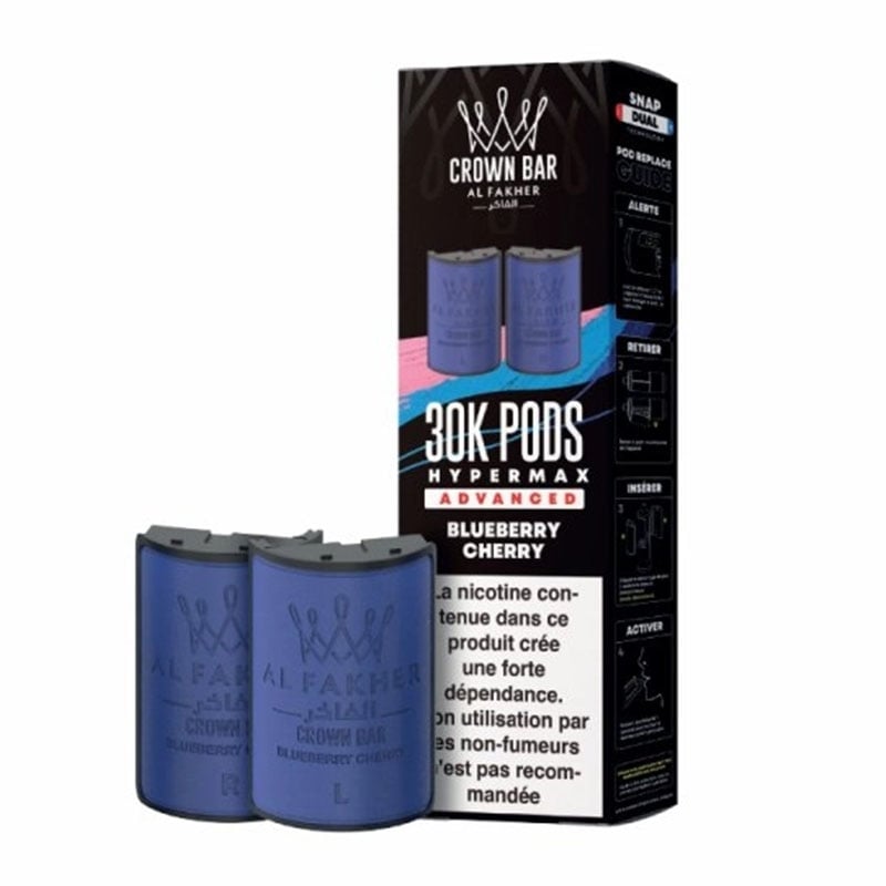 Cartouches HyperMax Advanced 30K Blueberry Cherry 10 ml - Al Fakher - Al Fakher - Cigarette Électronique & Vape | Alliancetech.fr