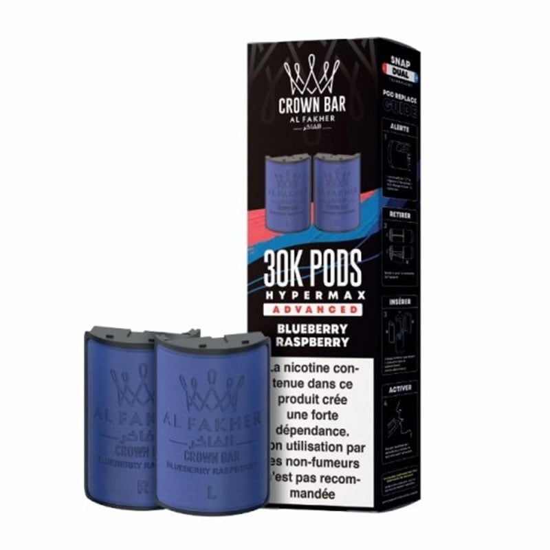 Cartouches HyperMax Advanced 30K Blueberry Rasberry 10 ml - Al Fakher
