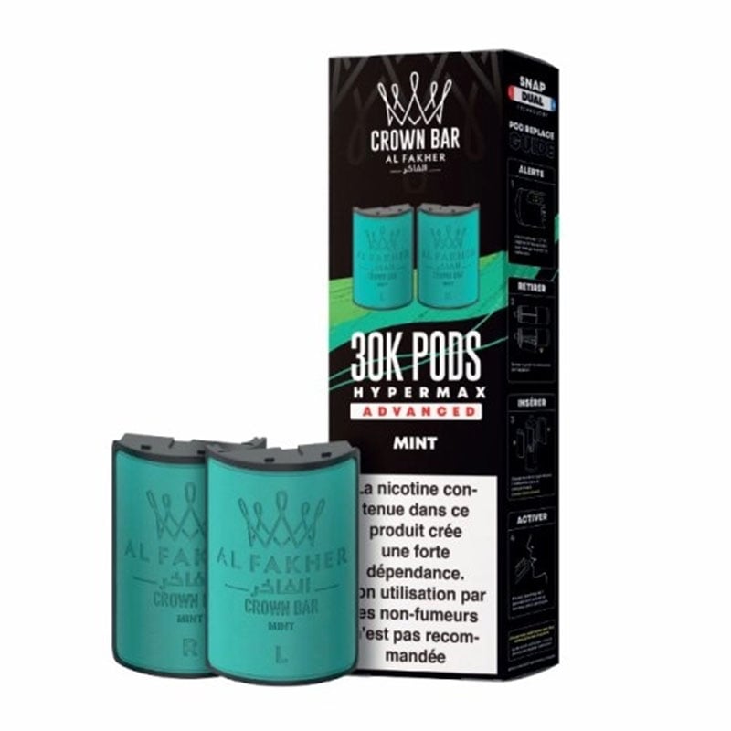 Cartouches HyperMax Advanced 30K Mint 10 ml - Al Fakher